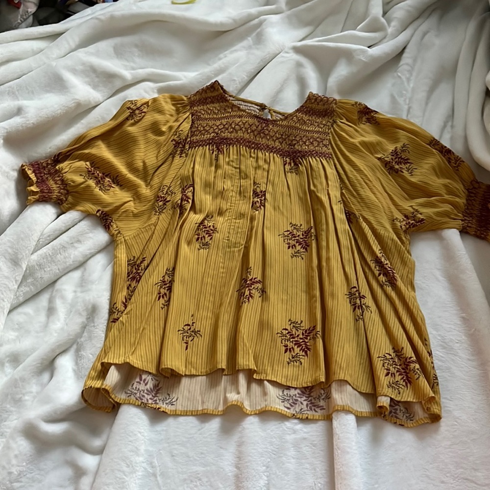 |DOLAN| |Yellow ditsy floral shirt| |size small|